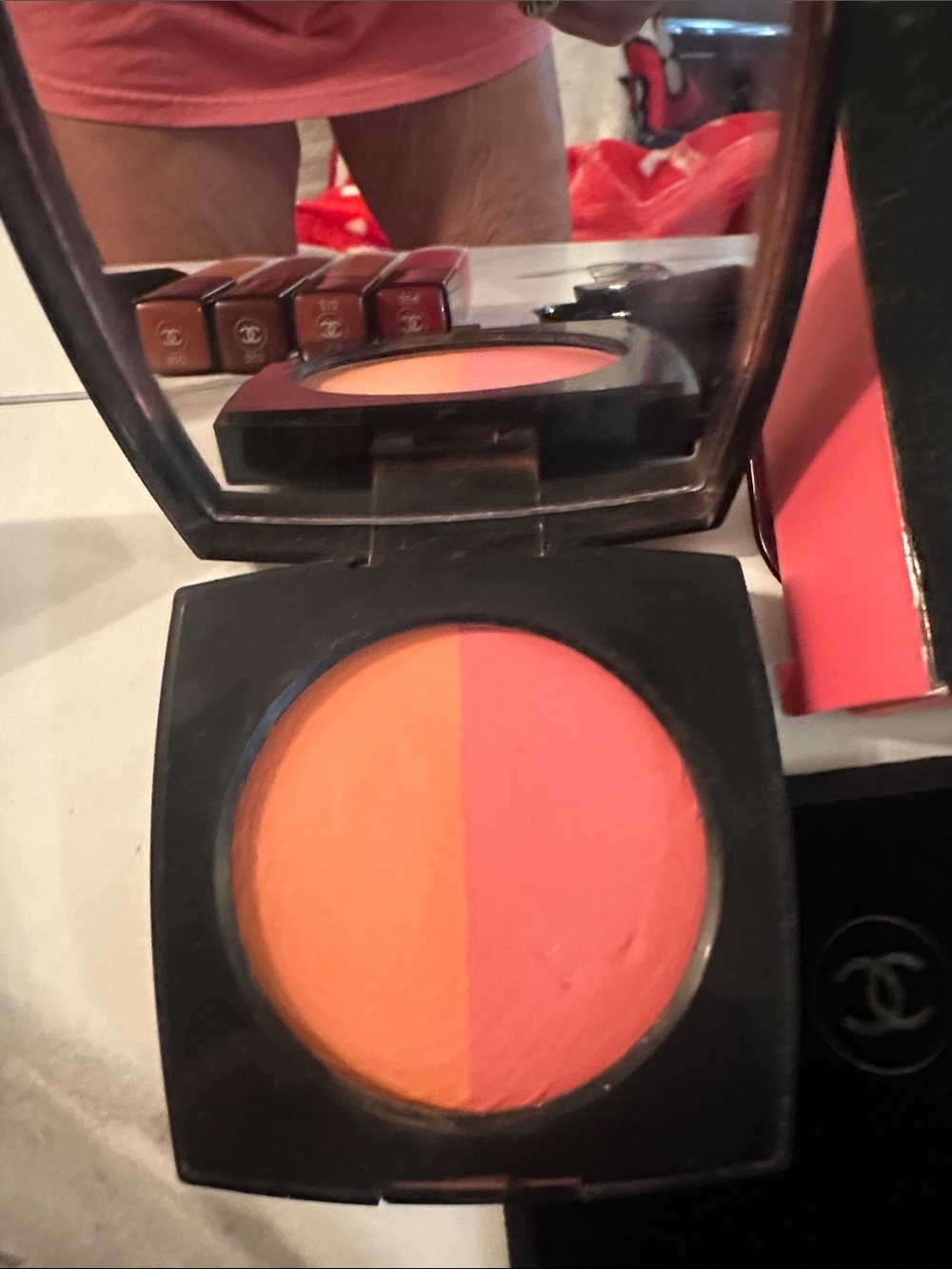 New CHANEL Vintage Eye shadow duo blush . Chanel 4 lipsticks - Picture 4 of 11